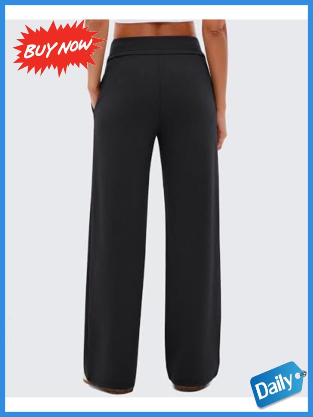 Wide Leg Sweatpants Drawstring Pockets High Rise Lounge - Picture 5 of 6
